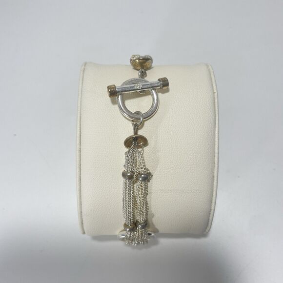 Lauren Ralph Lauren Silver Tone Mesh Link Bracelet Marked RLL 7” - Picture 1 of 6